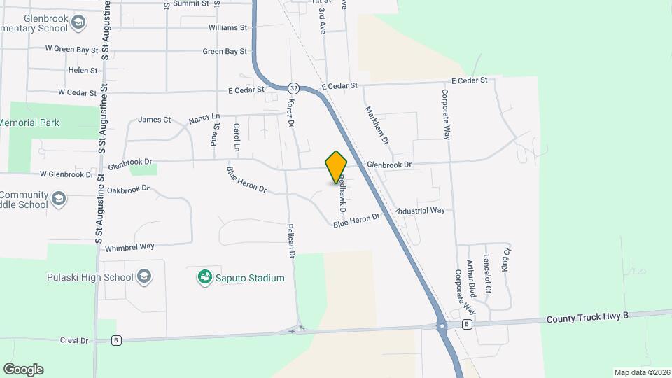 843 Redhawk Dr Map and Location Details