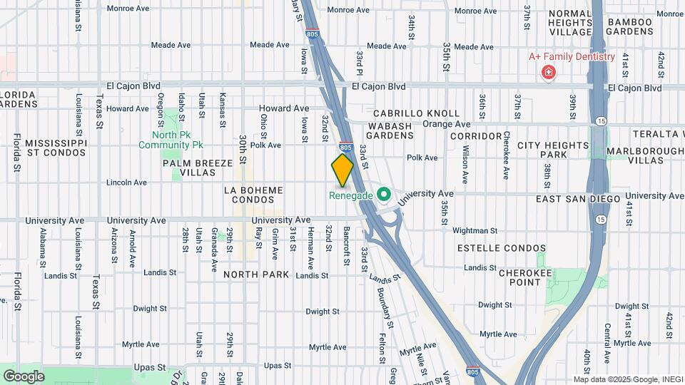3968 Bancroft St Mapa y Detalles de la Ubicación