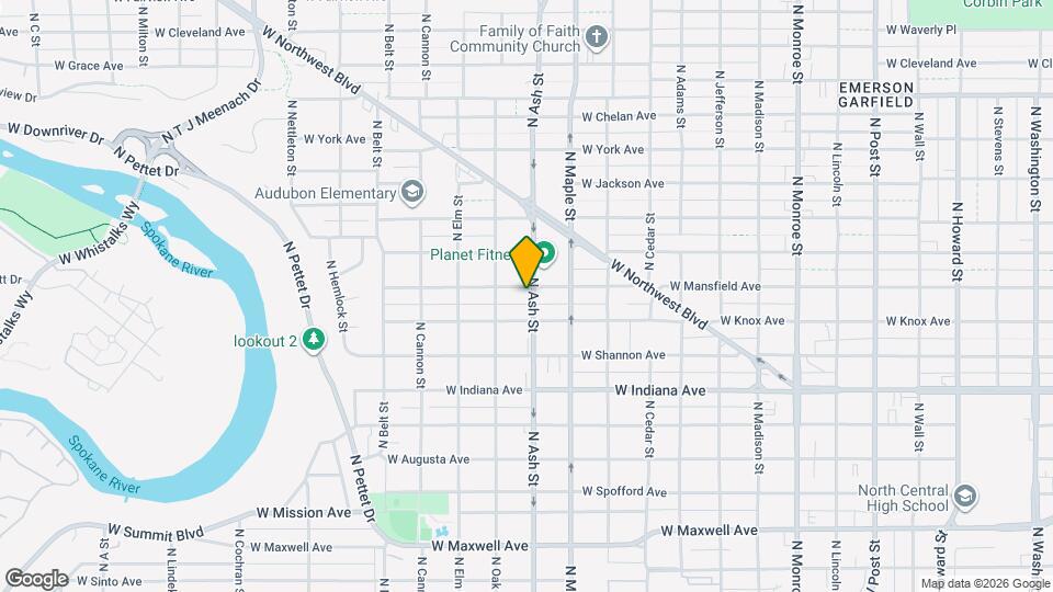 1707 W Mansfield Ave Mapa y Detalles de la Ubicación