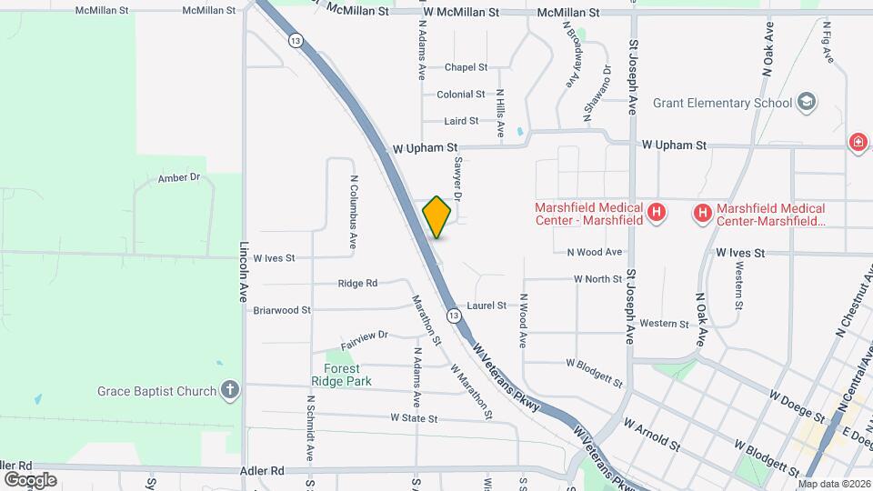 1513 W Veterans Pkwy Map and Location Details