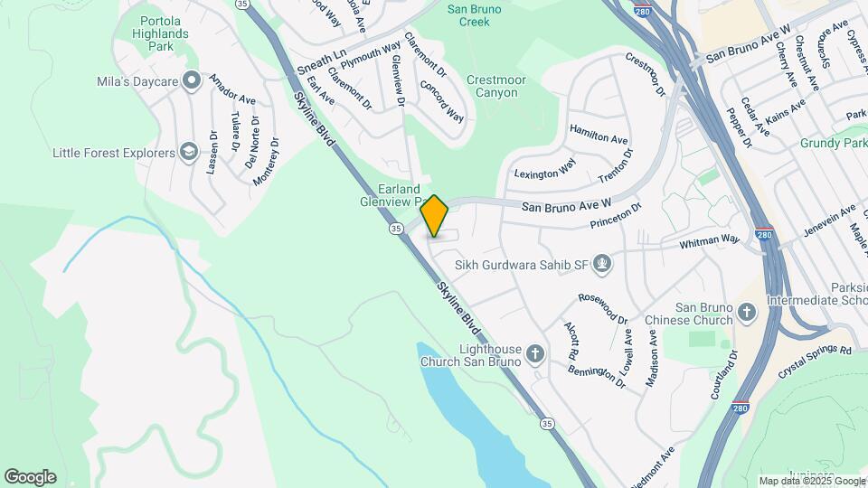 801 Skycrest Drive Map and Location Details