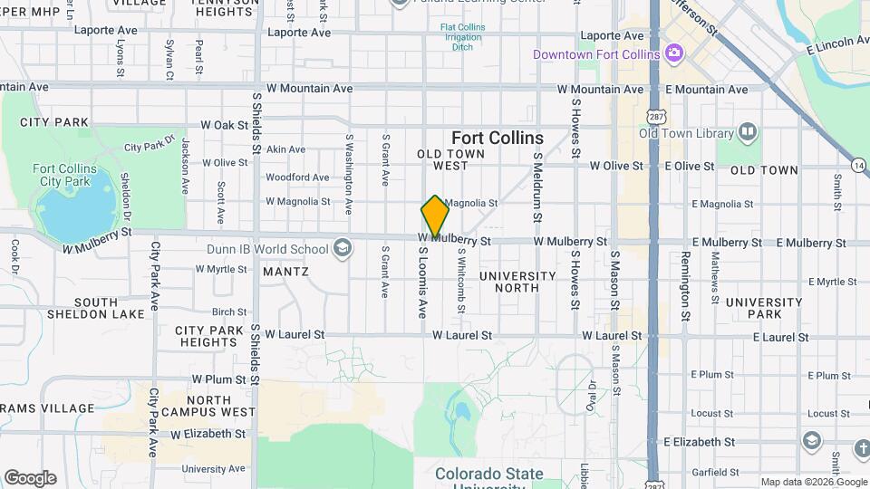 625 W Mulberry St Map and Location Details