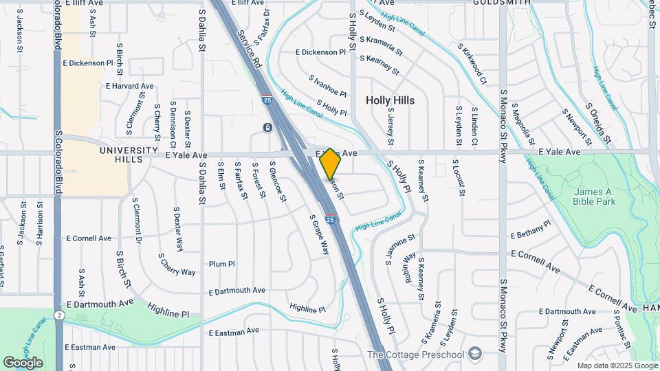 2845 S Hudson St Map and Location Details