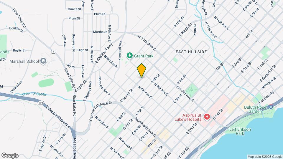 820 E Ninth St Map and Location Details