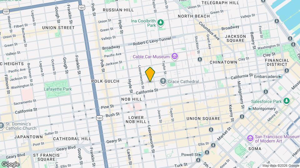 1343 Sacramento St Map and Location Details