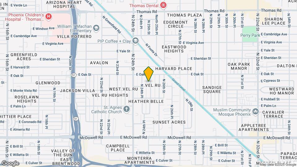 2206 N 25th St Map and Location Details