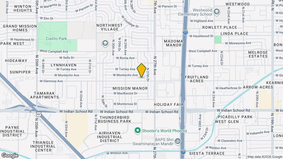 2746 W Glenrosa Ave Mapa y Detalles de la Ubicación
