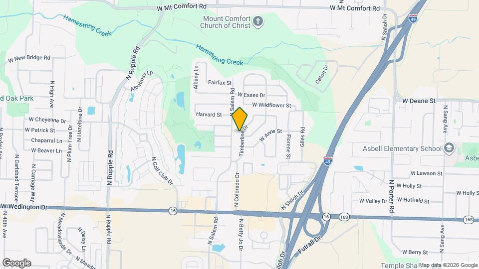 1607 Timberline Dr Map and Location Details
