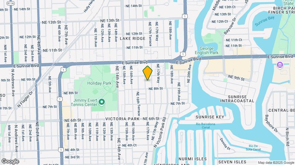 820 NE 17th Ave Map and Location Details