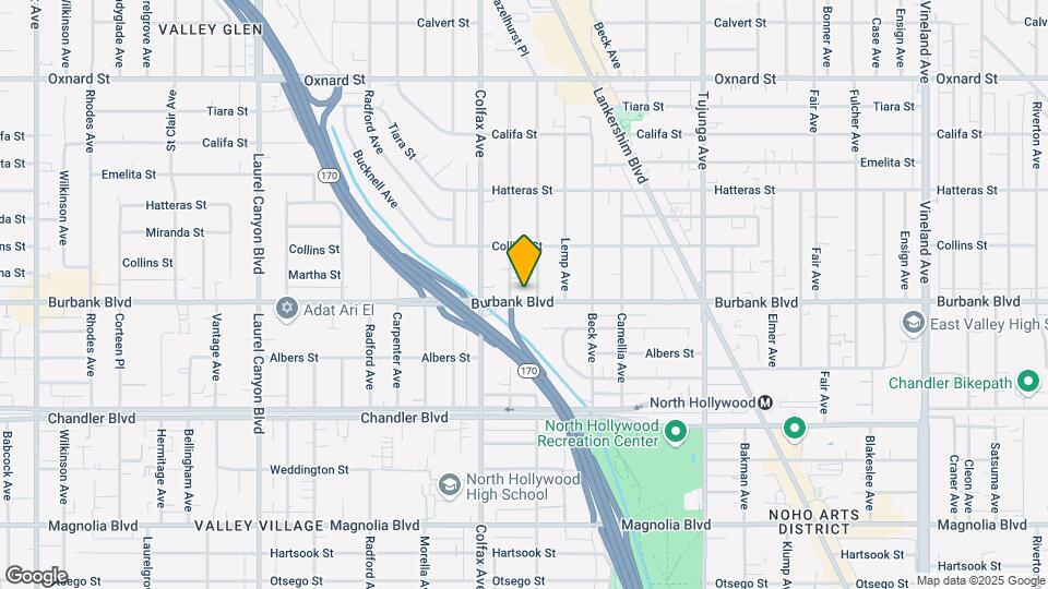 11645 Burbank Blvd Map and Location Details