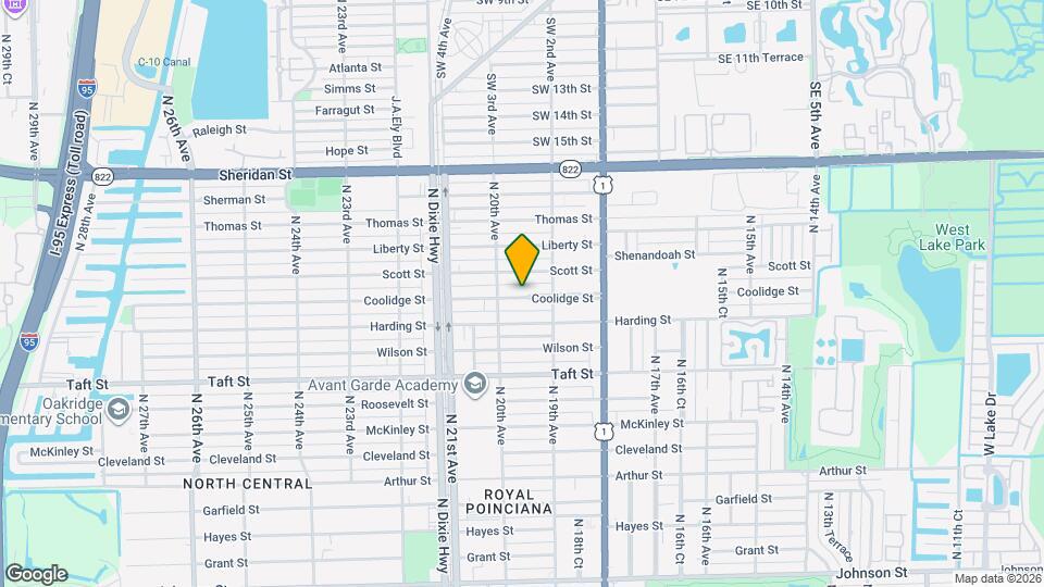 1931 Coolidge St Map and Location Details