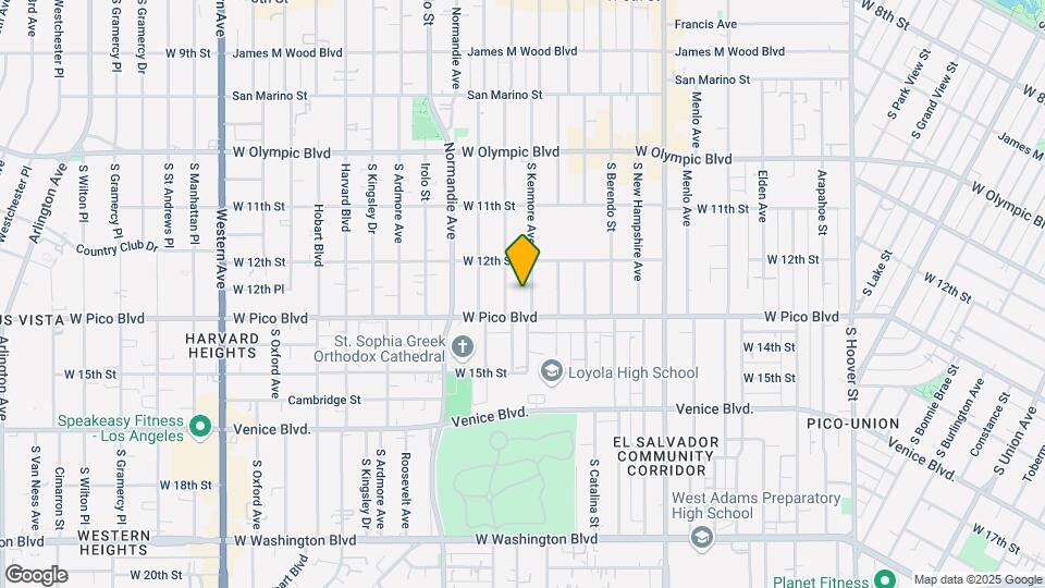 1233 S Kenmore Ave Map and Location Details