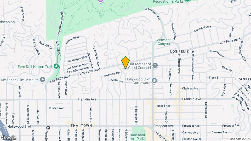 2050 N Edgemont St Map and Location Details