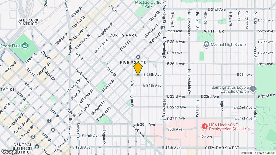 2445 N Clarkson St, Unit 2 Map and Location Details