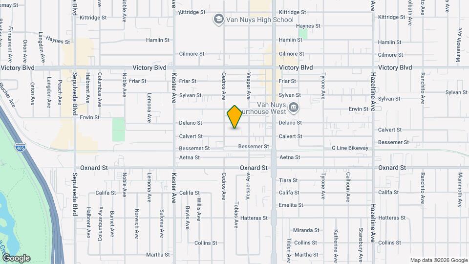 14639 Calvert St, Unit 9 Mapa y Detalles de la Ubicación