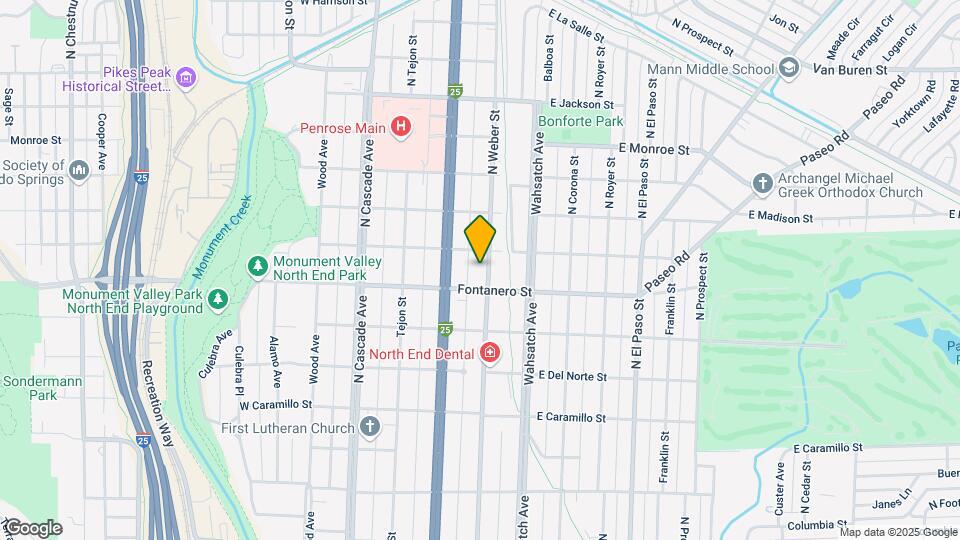 1916 N Weber St Map and Location Details