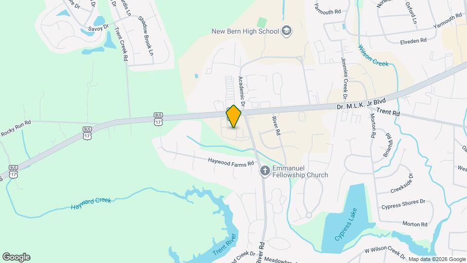 Hawthorne at New Bern Map and Location Details