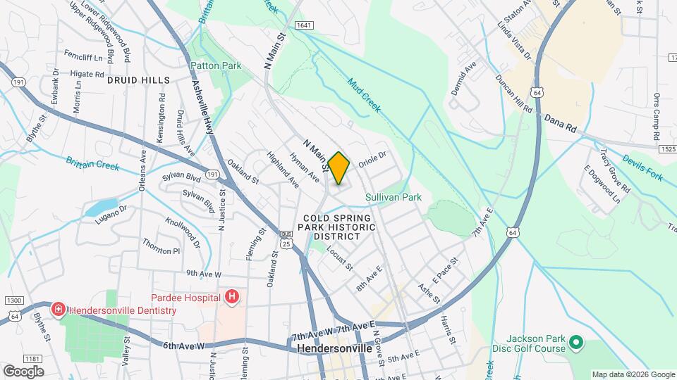 609 Edgewood Ave Map and Location Details