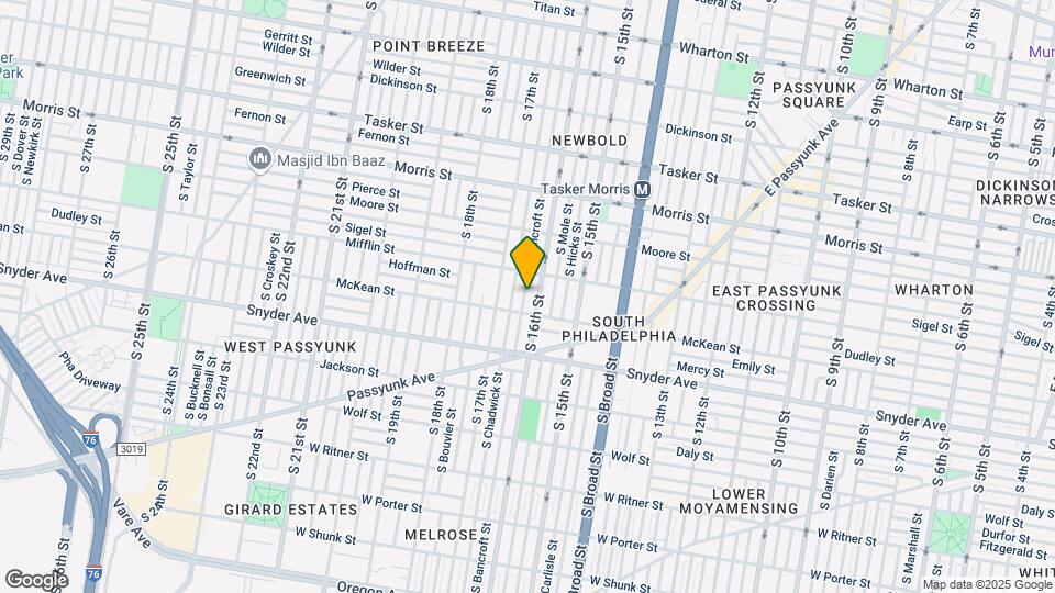1925 S Bancroft St, Unit 2nd floor Map and Location Details