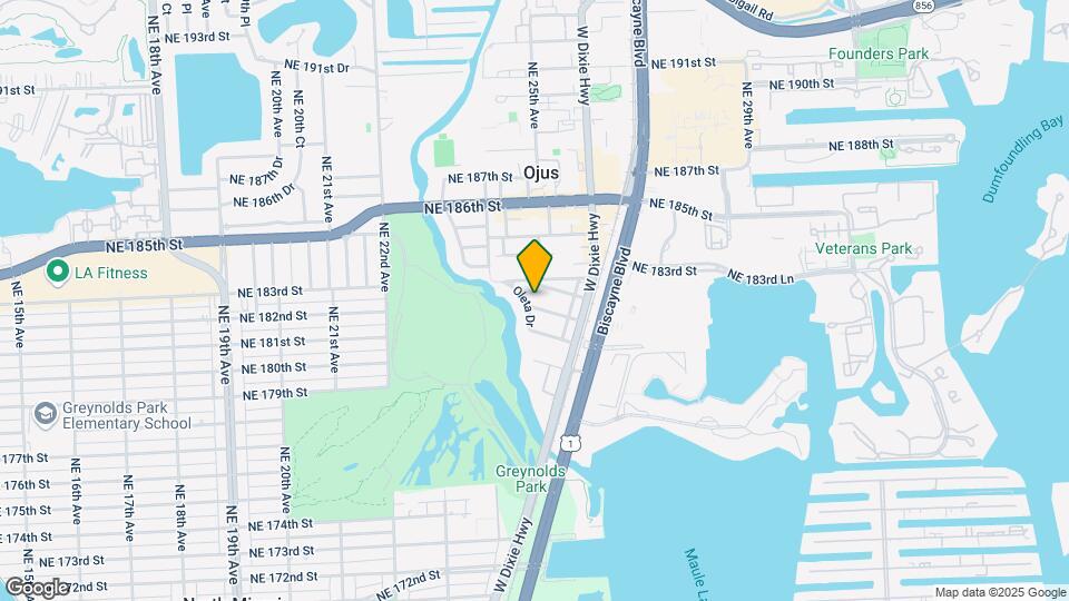 2507 NE 182nd St, Unit A2 Map and Location Details