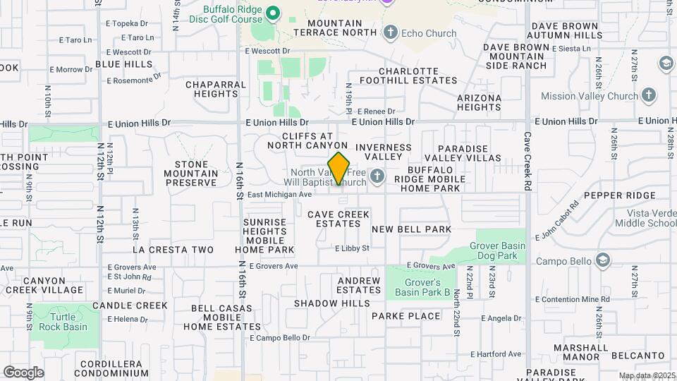 18202 N 19th St Map and Location Details