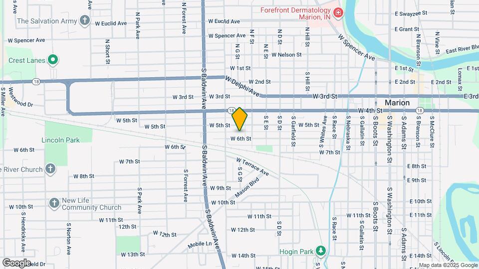 1124 W 6th St Map and Location Details