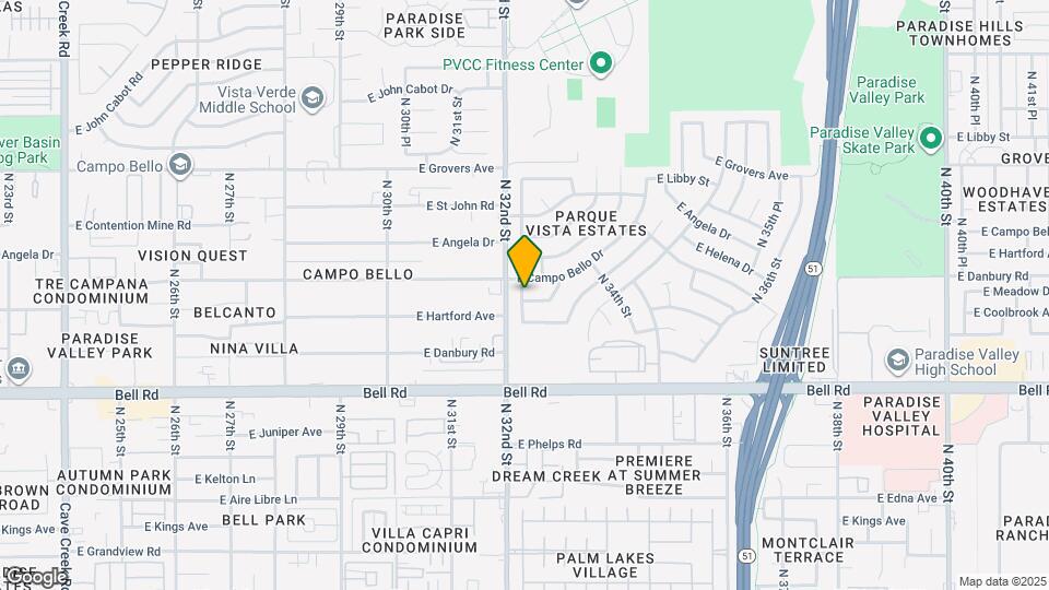 17225 N 32nd Pl Map and Location Details