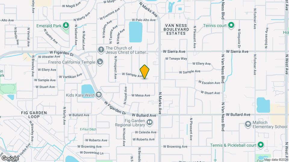 3094 W Escalon Ave Map and Location Details