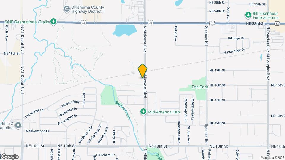 1707 N Midwest Blvd Mapa y Detalles de la Ubicación
