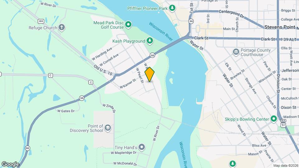 1542 W River Dr Map and Location Details
