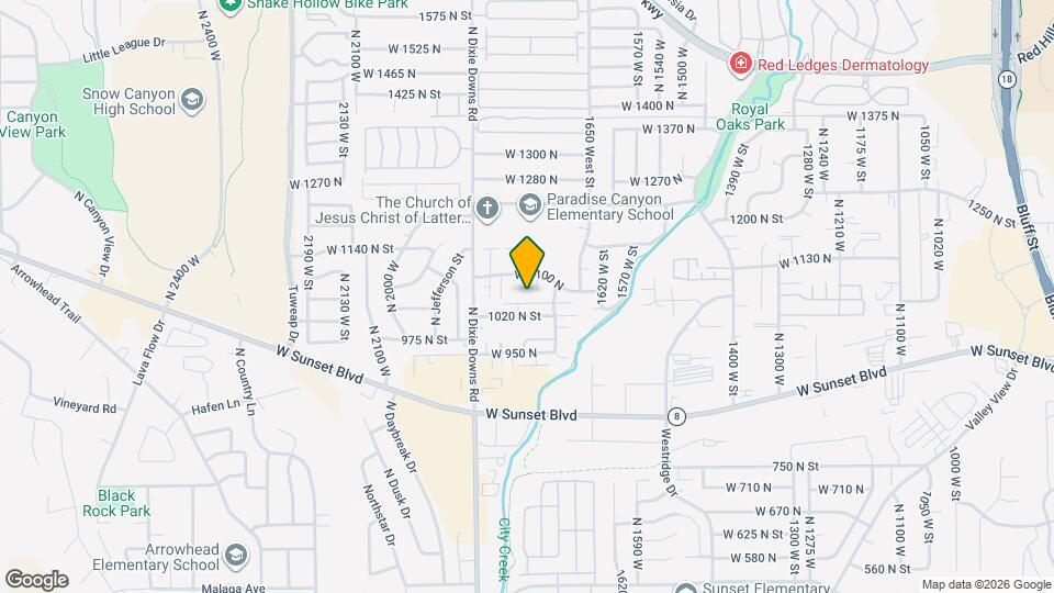 1045 N 1725 W Mapa y Detalles de la Ubicación