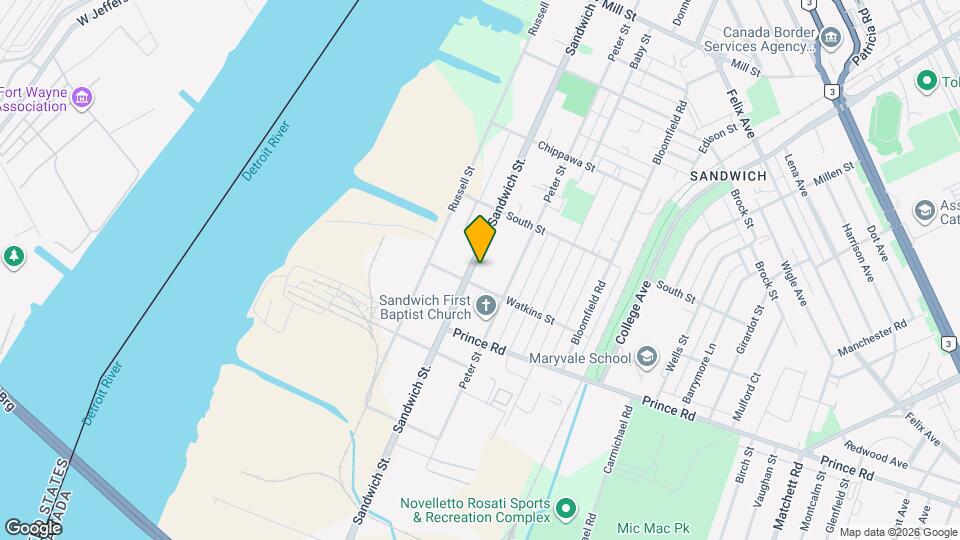 3583 Sandwich St. Mapa y Detalles de la Ubicación