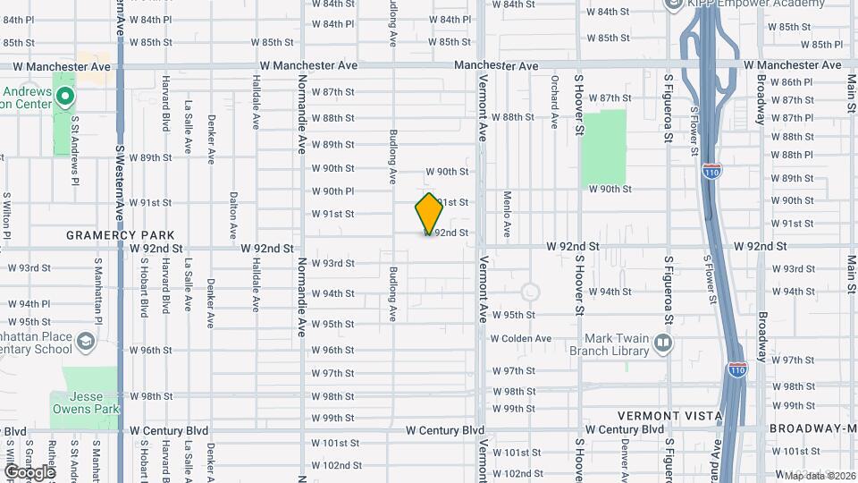 1110 W 92nd St Map and Location Details