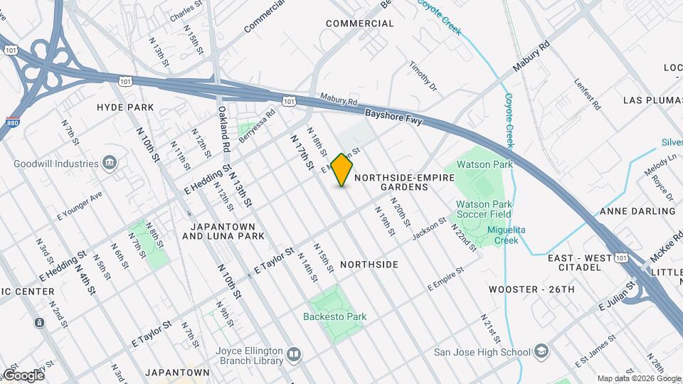 747 N 18th St Map and Location Details