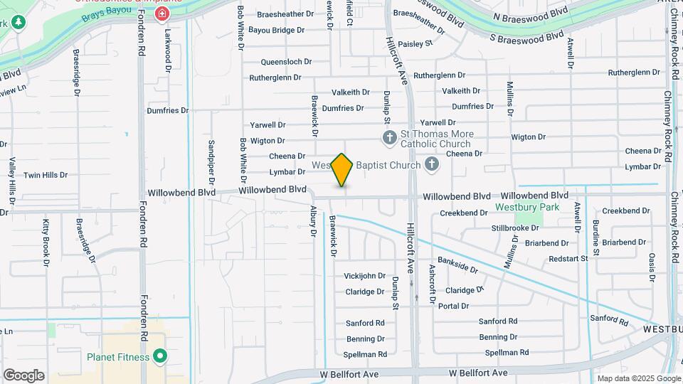 6022 Willowbend Blvd Map and Location Details