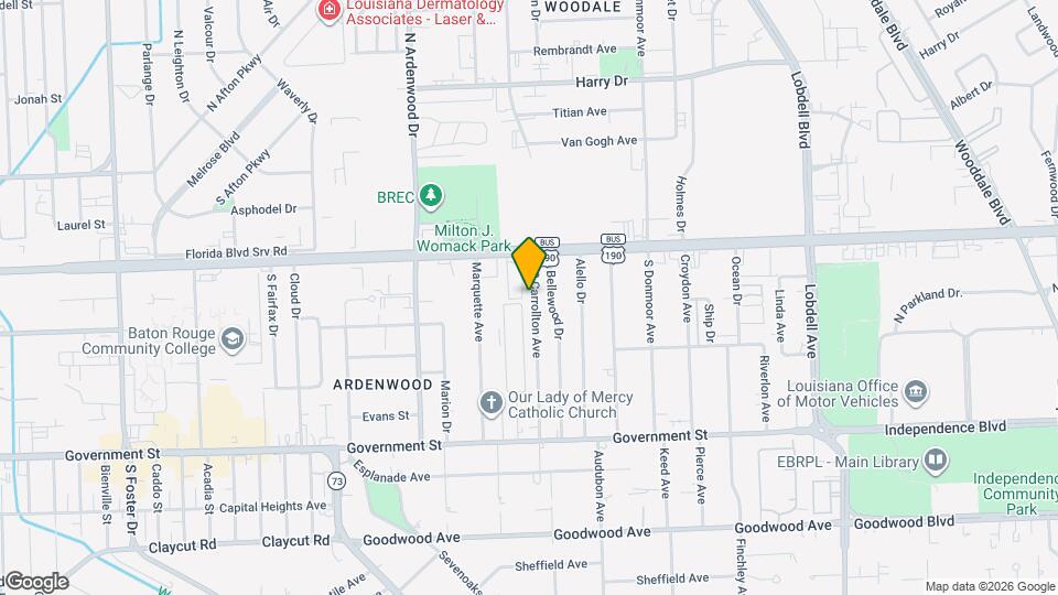 154 S Carrollton Ave Map and Location Details