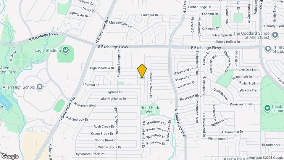 805 Sandy Creek Dr Map and Location Details