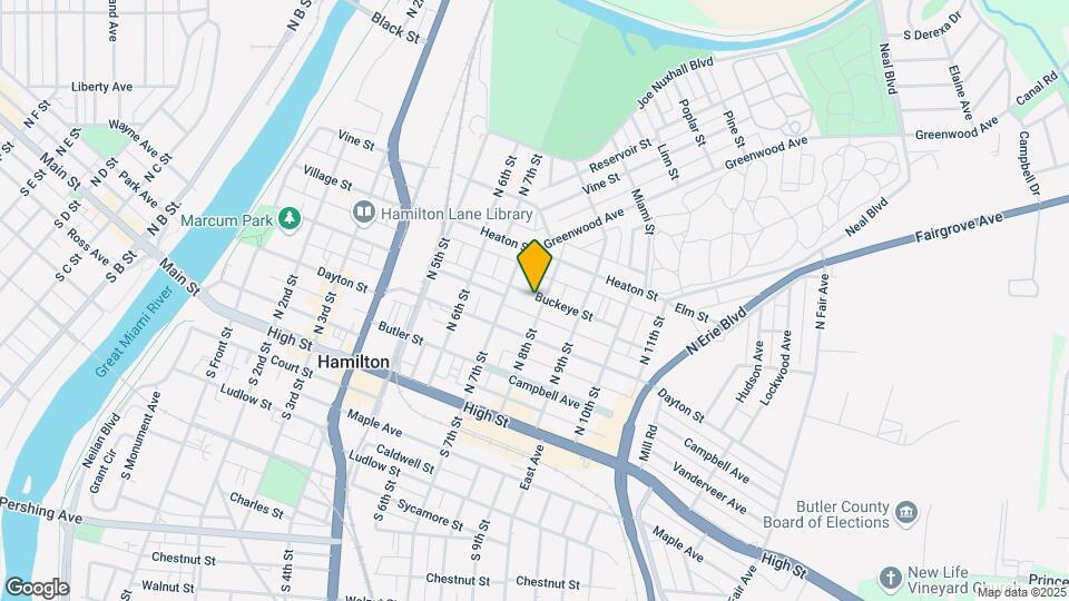 733 Buckeye St Map and Location Details