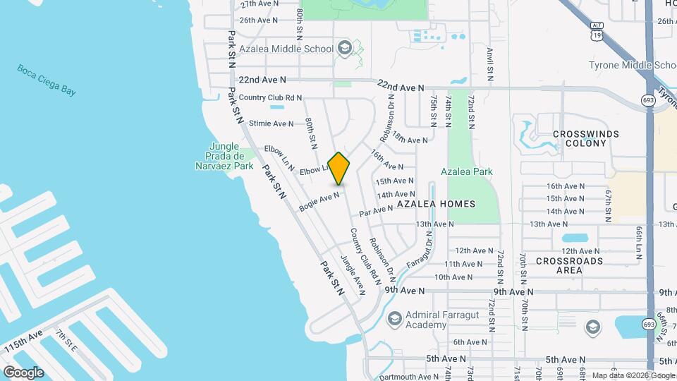 1412 Country Club Rd N Map and Location Details