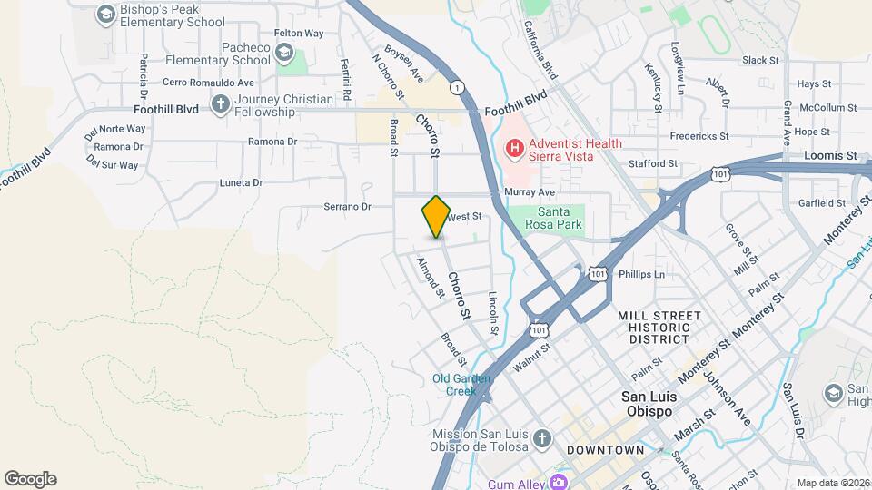 199 Chorro St Map and Location Details
