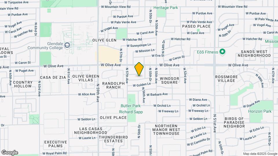 5624 W Townley Ave Map and Location Details
