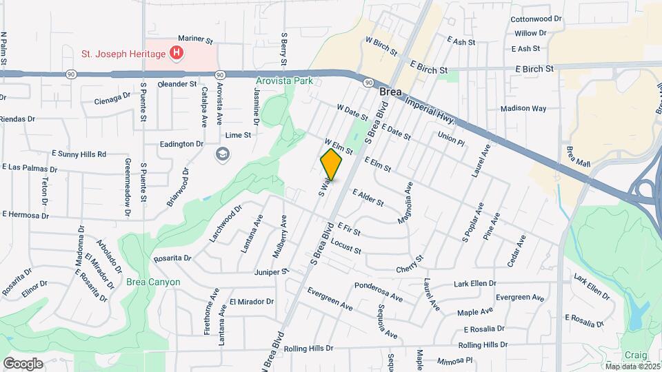 602 S Walnut Ave Map and Location Details