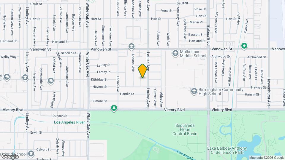 6558 Lasaine Ave Map and Location Details