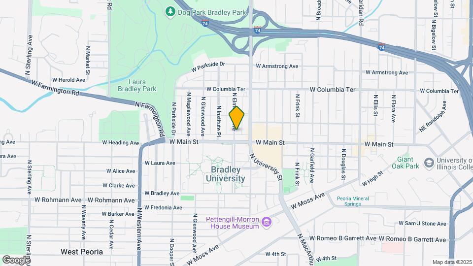1010 N Elmwood Ave Map and Location Details