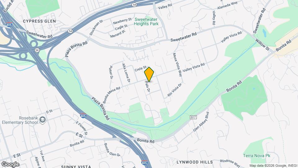 3827 Palo Dr Map and Location Details