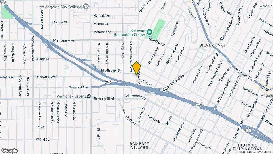 443 N Hoover St Map and Location Details