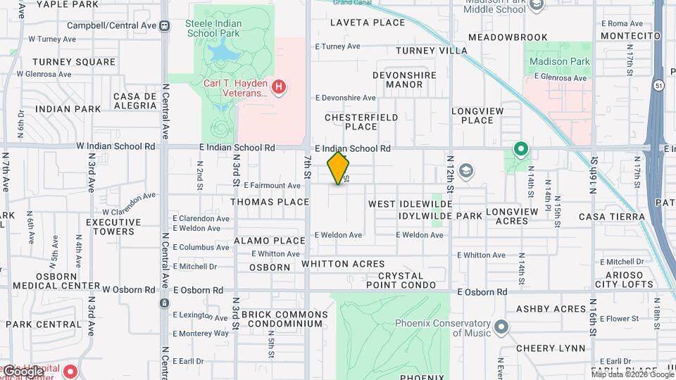 813 E Fairmount Ave Map and Location Details