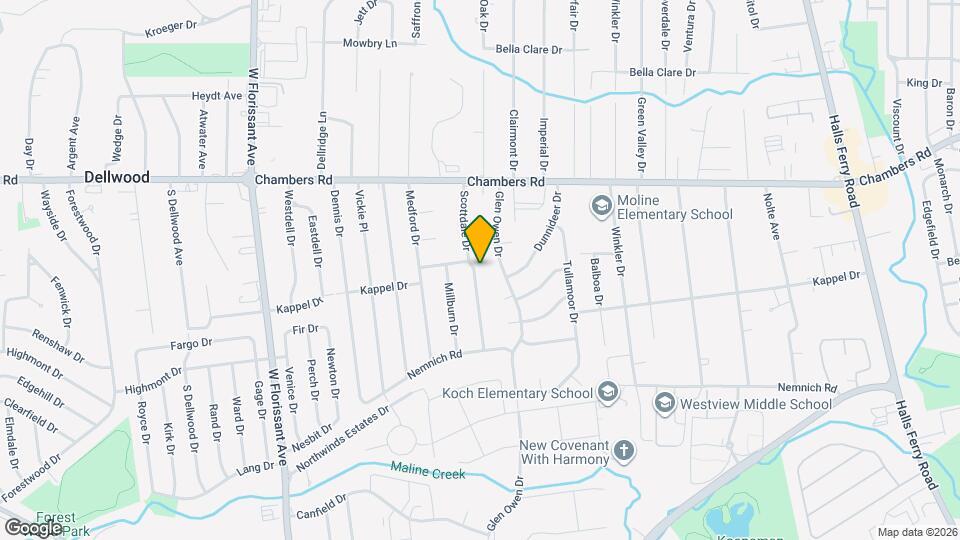 9770 Scottdale Dr Map and Location Details