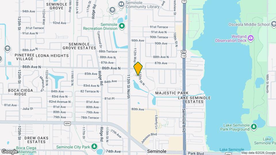 8450 112th St N, Unit 105 Map and Location Details