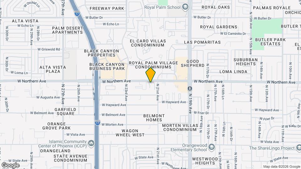 7821 N 21st Ln Map and Location Details